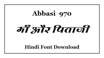 Abbasi Hindi Fonts preview