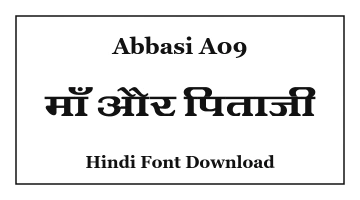 Abbasi A09 Hindi Font Download