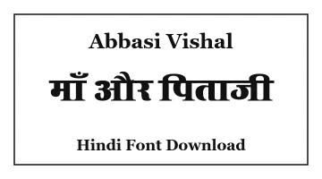 Abbasi Vishal Hindi Bold Font Download