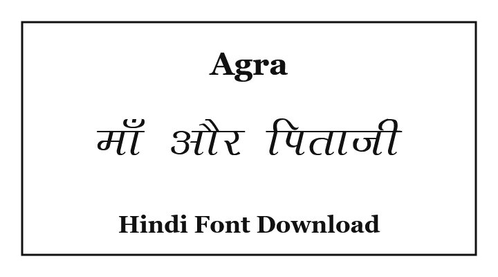 Agra Hindi Font Download