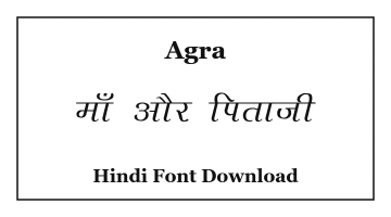 Agra Hindi Font Download