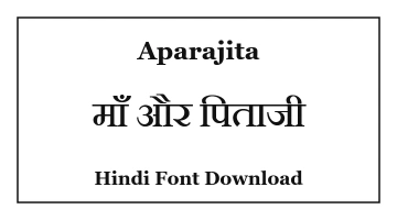 Aparajita Unicode Hindi Font Download
