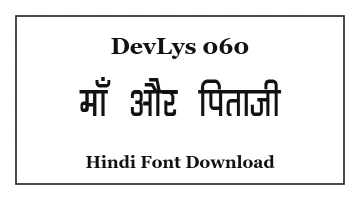 DevLys 060 Hindi font free download