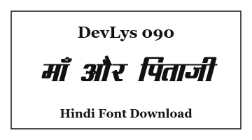 DevLys 090 Hindi font free download