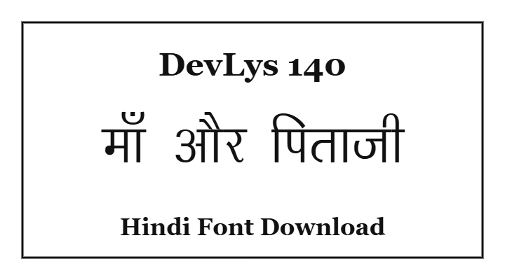DevLys 140 Hindi font free download