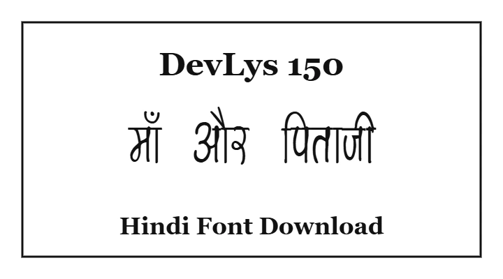 DevLys 150 Hindi font free download