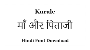 Kurale Unicode Hindi Font