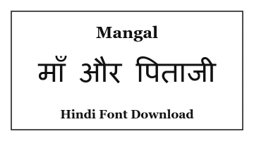 Mangal Unicode Hindi Font
