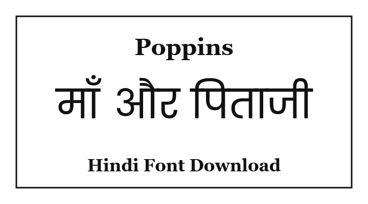 Poppins Unicode Hindi Font